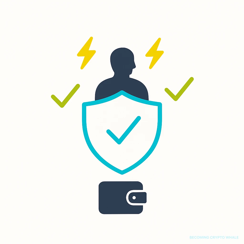 Diagram ng diskarte sa kaligtasan ng trader na binubuo ng isang kalasag at mga icon ng kadahilanan ng panganib
